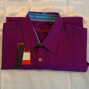 ROBERT GRAHAM 100% COTTON STRETCH LONG SLEEVES DRESS SHIRT 2XL/2TG  NWT